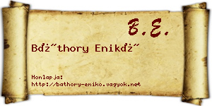 Báthory Enikő névjegykártya